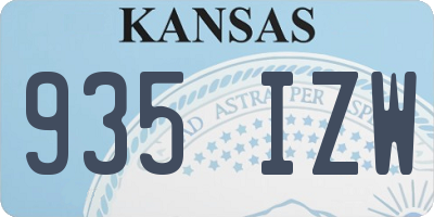 KS license plate 935IZW