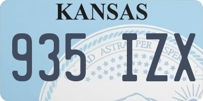 KS license plate 935IZX