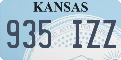 KS license plate 935IZZ