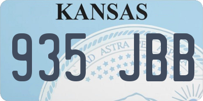 KS license plate 935JBB
