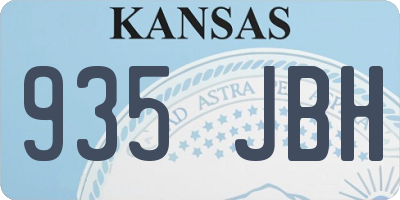 KS license plate 935JBH