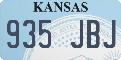 KS license plate 935JBJ