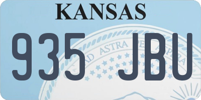 KS license plate 935JBU