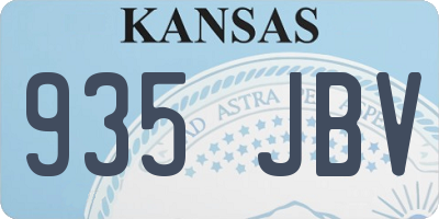 KS license plate 935JBV
