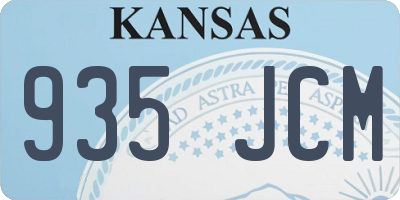 KS license plate 935JCM