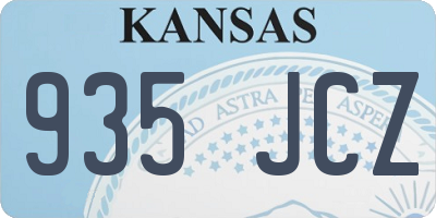 KS license plate 935JCZ