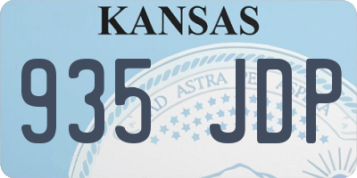 KS license plate 935JDP