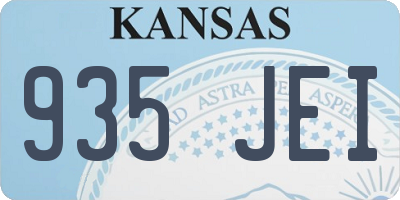 KS license plate 935JEI