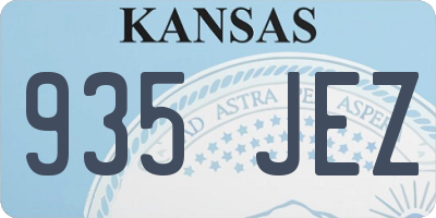 KS license plate 935JEZ