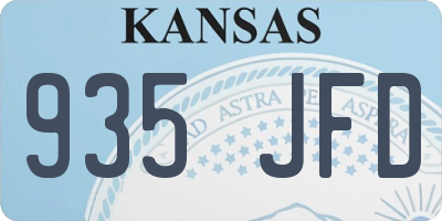KS license plate 935JFD