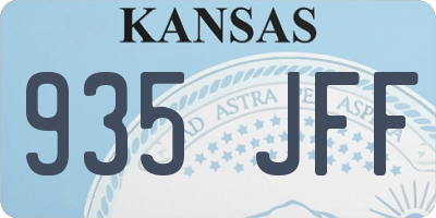 KS license plate 935JFF