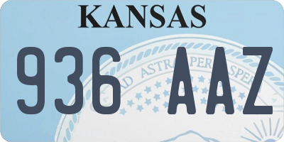 KS license plate 936AAZ