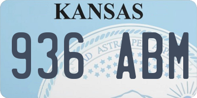 KS license plate 936ABM