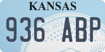 KS license plate 936ABP