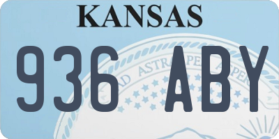 KS license plate 936ABY