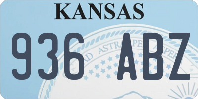 KS license plate 936ABZ