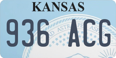 KS license plate 936ACG