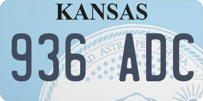 KS license plate 936ADC