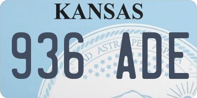 KS license plate 936ADE