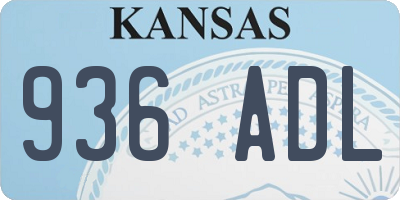 KS license plate 936ADL