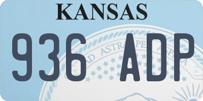 KS license plate 936ADP