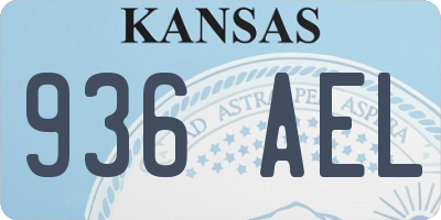KS license plate 936AEL
