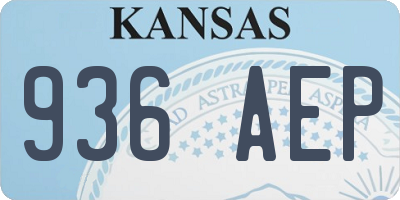 KS license plate 936AEP