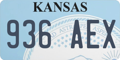 KS license plate 936AEX