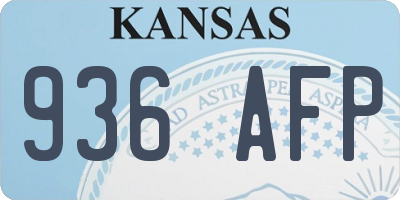 KS license plate 936AFP