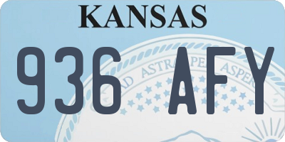 KS license plate 936AFY