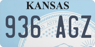 KS license plate 936AGZ