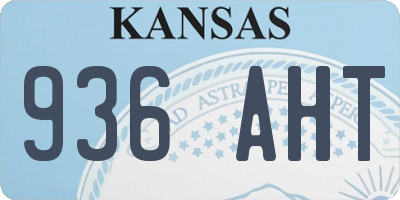 KS license plate 936AHT