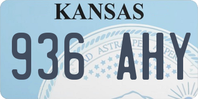 KS license plate 936AHY
