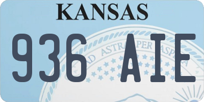 KS license plate 936AIE