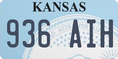 KS license plate 936AIH
