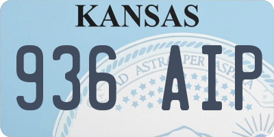 KS license plate 936AIP