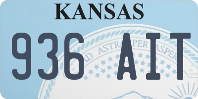 KS license plate 936AIT