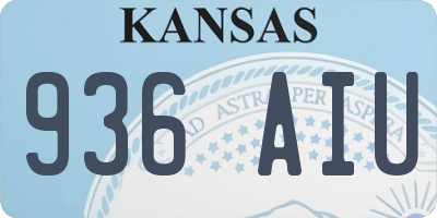 KS license plate 936AIU