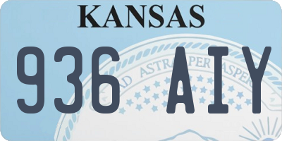 KS license plate 936AIY