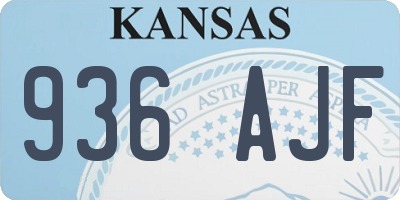 KS license plate 936AJF