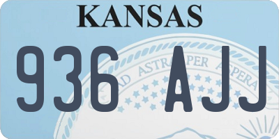 KS license plate 936AJJ