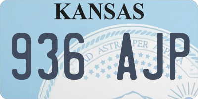 KS license plate 936AJP