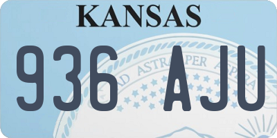 KS license plate 936AJU