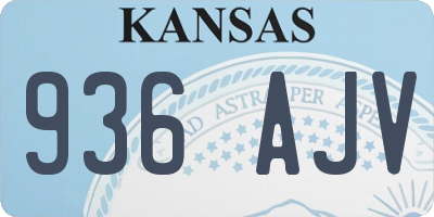 KS license plate 936AJV