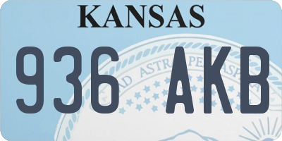 KS license plate 936AKB