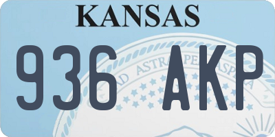 KS license plate 936AKP