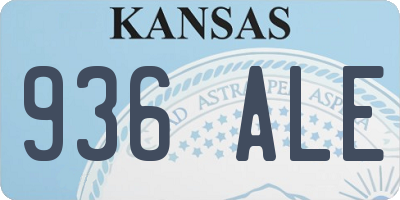 KS license plate 936ALE
