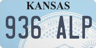 KS license plate 936ALP