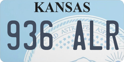 KS license plate 936ALR