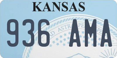 KS license plate 936AMA